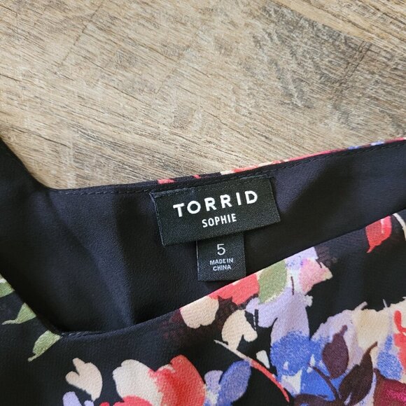TORRID | Sophie Floral Chiffon Swing Cami Tank Top | Sz. 5X - Picture 7 of 9